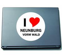INDIGOS UG I Love Stickers Autocollant Laptopaufkleber Laptopskin 210 mm mit Stadtname Neunburg Vorm Wald