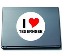 INDIGOS UG I Love Stickers Autocollant Laptopaufkleber Laptopskin 210 mm mit Stadtname Tegernsee