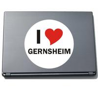 INDIGOS UG I Love Stickers Autocollant Laptopaufkleber Laptopskin 297 mm mit Stadtname Gernsheim