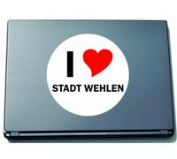 INDIGOS UG I Love Stickers Autocollant Laptopaufkleber Laptopskin 297 mm mit Stadtname Stadt Wehlen