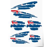 INDIGOS UG Lot d'autocollants pour voiture - Australie - 7 autocollants - Drapeau avec 3 bandes - Tuning - vitre arrière - Modélisme - Sport, DE-1441