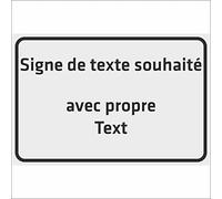 INDIGOS UG - Panneau - TEXTE SOUHAITÉ - Gris - Alu-Dibond 8 tailles - personnalisé avec texte - écriture - pour garage, hôtel, parking, école, carport, entreprise - individuellement