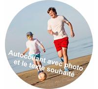 INDIGOS UG Photo autocollante - 80mm rond - 30 pièces Autocollants nominatifs pour enfants, écoles, invitations, mariages, baptêmes, fiançailles, communions, anniversaires, fêtes - personnalisés