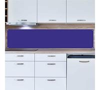 INDIGOS UG Plaque arrière de cuisine pour carrelage - Bleu - 180 x 50 cm - Protection anti-éclaboussures en aluminium composite résistant à la chaleur - Paroi arrière de cuisine moderne facile à