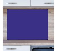 INDIGOS UG Plaque arrière de cuisine pour carrelage - Bleu - 90 x 65 cm - Protection anti-éclaboussures en aluminium composite résistant à la chaleur - Paroi arrière de cuisine moderne facile à