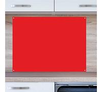 INDIGOS UG Protection anti-éclaboussures - Rouge - 110 x 55 cm - Plaque en aluminium composite - Cuisine - Plaque arrière de cuisine - Plaque - Four - Miroir carrelé - Cuisinière