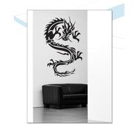 Indigos UG - Sticker mural pour salon - Sticker mural Dragon Chine Japon Monster 40 x 26 cm - Noir w007 - Autocollant pour chambre d'enfant chambre cuisine salle de bain bureau décoration
