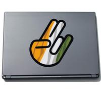 INDIGOS UG The Shocker Main Autocollant Laptop Skin 297 x 205 mm Contour Noir avec Drapeau Côte D'Ivoire