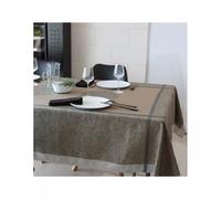 INDIRA Nappe jacquard polyesther 250X150 Bronze SUD ETOFFE