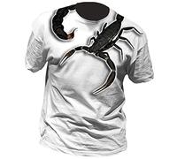 INDIRAN T-Shirt imprimé Scorpions pour Hommes T-Shirt imprimé Scorpion Vintage 3D personnalisé et décontracté Tops Slim à col Rond et à Manches Courtes