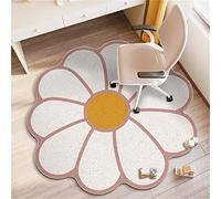 INDIRAN Tapis Rond en Forme De Fleur Tapis Fleuri Super Doux Tapis Antidérapant Tapis Absorbant Chambre d'enfant Décoration