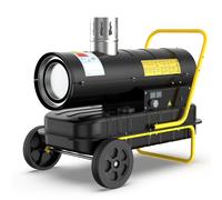 Indirect Diesel Heater 20 kW ? Industrial Radiator - 38L Large Tank - Large Wheels, Adjustable Thermostat & Oil Level Indicator ? For Workshops, Construction Sites, Agricultural [Energy Class A]