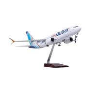 Indispensable pour Les collectionneurs 1/85 pour 737MAX B737 Max Fly Dubai W lumière et Roue modèle d'avion en résine Statique série décorative Kit de Construction de modèles (avec lumière)