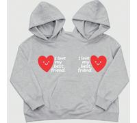 Indispensable pour les meilleures amies et les couples, sweat-shirt à capuche femme unique à manches longues avec deux capuches, coupe oversize, longueur longue, taille unique pour l'automne/l'hiver,