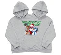 Indispensable pour les meilleures amies et les couples, sweat-shirt à capuche oversize à manches longues avec deux capuches, imprimé slogan de Noël unique pour femmes. Coupe longue, taille unique, par