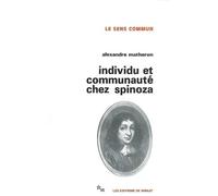 Individu et communauté chez Spinoza - Alexandre Matheron - Minuit - broché - Etude