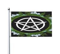Individualité Drapeaux 90X150Cm Pentagramme De Sorcière Occulte Wiccan Drapeau Personnalisé Polyester Pirate Drapeaux Pour Décoration D'Intérieur, Terrasse, Cadeau De Noë
