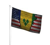 Individualité Drapeaux Personnalisé 90X150Cm Amérique Texturée Saint-Vincent Drapeaux Bannières Résistants Aux Intempéries Bannière De Jardin Pour Décoration D'Intérieur, Jardin