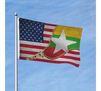 Individualité Pirate Drapeaux Myanmar Zipper Amérique Drapeaux Bannières Resistant Exterieur Drapeau De Jardin Pour Cadeau D'Anniversaire, Décoration D'Halloween, Décoration D'Intérieur, 3X5 Ft
