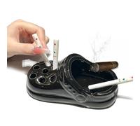 INDKOPVA Creative Clogs Cendrier à cigarettes en céramique mignon portable sans fumée pour la maison, l'intérieur, l'extérieur, le patio, le bureau, cendrier cool pour cigare, cadeau fait à la main