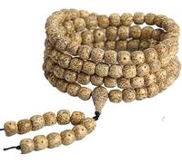 InDmar Perles de prière, Collier de Perles, Bracelet, 108 étoiles Lune Bodhi Bracelet Collier de Perles Or Graine Bodhi Chapelet Perles for Hommes Femmes méditation de prière