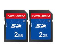 INDMEM Lot de 2 cartes SD 2 Go Classe 4 Cartes mémoire Flash 2G SLC Stanard Secure Digital Cards (2 PC)