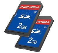 INDMEM Lot de 2 cartes SD 2 Go Classe 4 MLC Secure Digital Flash Memory Card Camera Card