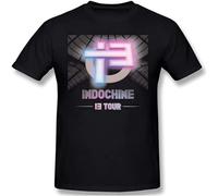Indo Chine Most Popular Band Rock Indochine is Humor T-Shirt Graphic Tee Printed Top Mens Black Shirt M