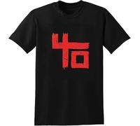 Indochine 40 Hip Hop Graphic Men's Cotton Casual Black T-Shirt Tee Manches Courtes(Large)