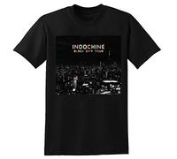 Indochine Black City Tour T-Shirt Unisex Gift Men's White Tees M