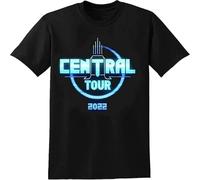 Indochine Central Tour 2022 Men's Basic Short Sleeve T-Shirt Casual Graphic Top Tee Black 3XL