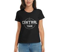 Indochine Central Tour T-shirt basique à manches courtes en coton pour femme Noir, Noir , S