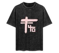 Indochine Pop Rock & New Wave Mens T-Shirt Casual Cotton Unisex Black Tees Tops XXL