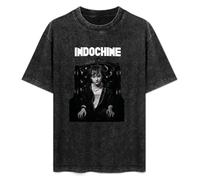 Indochine Pop Rock & New Wave Mens T-Shirt Casual Cotton Unisex Black Tees Tops XXL