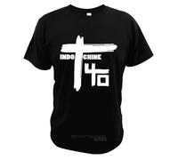 Indochine-Tshirt-for-Mens-Clothing-Pop-Rock-Cloth-Wave-French-Band-Logo-Short-Sleeve-to