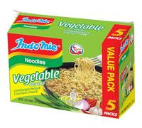 INDOMIE - Nouilles instantanées Végétarien 5-pack - (1 X 5 X 75 GR) | Authentiques nouilles indonésiennes, préparation rapide en 3 minutes, saveur végétarienne riche et savoureuse