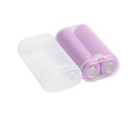 inDomit Boîtier de batterie 18650, résistant aux chocs et à l'eau, support de rangement pour 2 batteries 18650, coque en polypropylène facile à transporter