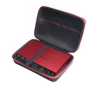 inDomit Étui de protection rigide de voyage compatible avec interface audio USB Apollo x4/Focusrite Scarlett 18i8/8i6/18i16, noir et rouge (coque uniquement)