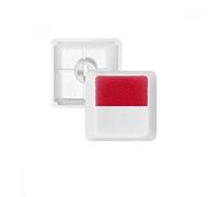 Indonésie Drapeau National Asie Country PBT Keycaps pour Clavier Mécanique Blanc OEM sans Marquage d'impression R2 Multicolore