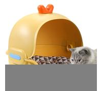 Indoor Cat House - Bed Cave - 45 cm Abs Structure with Soft Cotton Mat, Sturdy & Shelter for Small Pets Up to 5 kg, Easy to, Ideal Indoor Hideaway for Sleeping & Resting