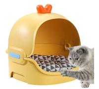 Indoor Cat House - Cat Bed Cave - 45cm Abs Structure with Soft Cotton Mat, Sturdy & Cozy Shelter for Small Pets Up to 5kg, Easy to, Ideal Indoor Hideaway for Sleeping & Resting