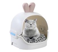 Indoor Cat House - Cat Bed Cave - 45cm Abs Structure with Soft Cotton Mat, Sturdy & Cozy Shelter for Small Pets Up to 5kg, Easy to, Ideal Indoor Hideaway for Sleeping & Resting