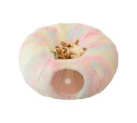 Indoor Cat Tunnel Bed, Tunnel Plush Cat Bed, Cave Donut Cat Beds, Warm Soft Detachable Pet Supplies, Kitten Cuddler Round Bed, Easy to Use, Portable for Large Cats & Medium Cats