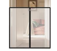 Indoor Dog Gate, Portable Animal Fence Barrier, 90x90cm Mesh Panel with Secure Hooks, Pet Safety Accessory, Home Divider Doorway Porch Gate for Puppy Sturdy Materials Effortless Installation