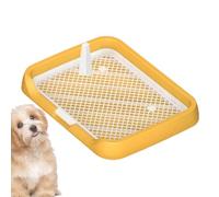 Indoor Dog Potty Tray, Mesh Grid Pee Pad Holder, Flat Design with Removable Column, Easy Cleaning System, Setup Potty Gear, Ideal for Puppies, Pets, 18.5x14.17x2.17 inches