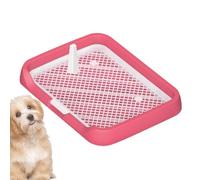Indoor Dog Potty Tray, Mesh Grid Pee Pad Holder, Flat Design with Removable Column, Easy Cleaning System, Setup Potty Gear, Ideal for Puppies, Pets, 18.5x14.17x2.17 inches