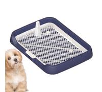 Indoor Dog Potty Tray, Mesh Grid Pee Pad Holder, Flat Design with Removable Column, Easy Cleaning System, Setup Potty Gear, Ideal for Puppies, Pets, 18.5x14.17x2.17 inches