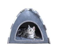 Indoor Dog Tent - Padded Warm Soft Plush Cave, Portable Foldable Enclosed Dog Bed Semi Enclosed Pet Tent Bed, All Season Pet House for Home Winter Dogs Cats Kittens