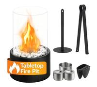 Indoor Fire Pit Tabletop - 27x16cm/10.63x6.3 inches Decorative Safe Stove | Portable Fire Pit,for Desktop Nightstand Balcony Living Room Bedroom Home Party