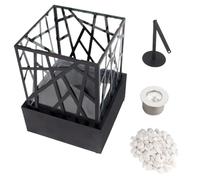 Indoor Fire Pit Tabletop, Alcohol Non Slip, Modern Outdoor Fireplace Camping Supplies for Home Living Room Bedroom Office Apartment Hotel Garden Patio Balcony Picnic, Portable Tabletop Burner Decor